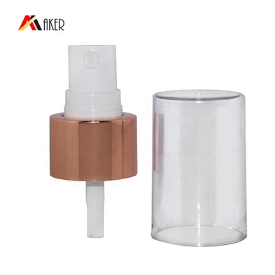 Wholesale factory 24/410 fine rose gold aluminum covered mist sprayer pump with whole cover