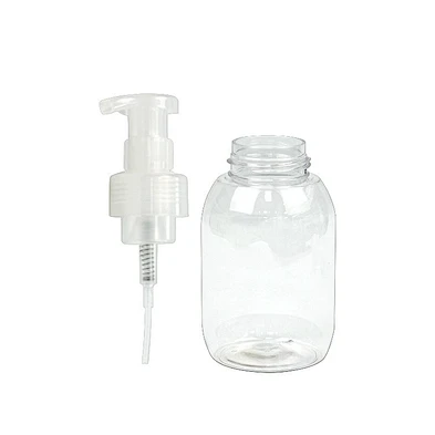 in stock 300ml white transparent foam bottle clear shampoo shower gel pet plastic bottle