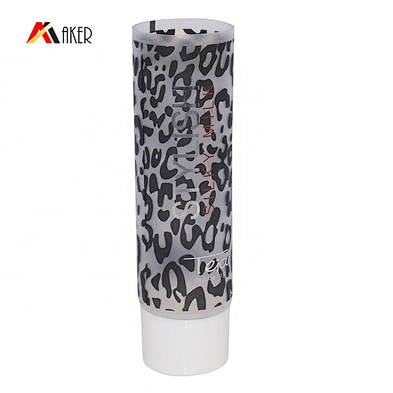 Factory empty 40ml LDPE plastic liquid foundation cosmetic tube packaging with white plastic double wall screw cap