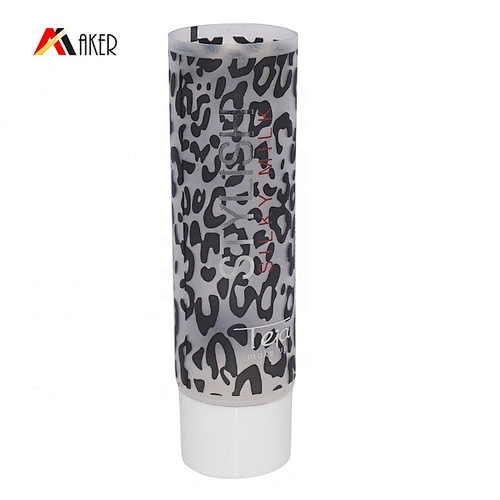 Factory empty 40ml LDPE plastic liquid foundation cosmetic tube packaging with white plastic double wall screw cap
