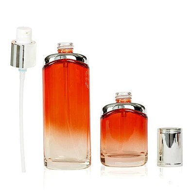factory wholesale transparent 120ml cosmetic personal care lotion cream skin care empty packaging glass bottle