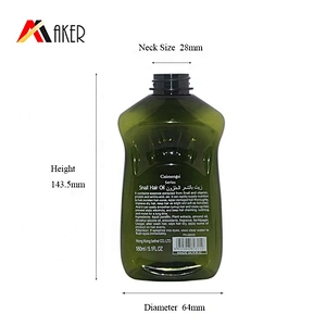 Hottest design semi transparent green empty 250ml PET plastic massage oil bottle with flip top lid