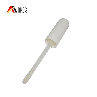 Hot selling empty oval clear tube container luxury custom logo lip gloss tube with brush