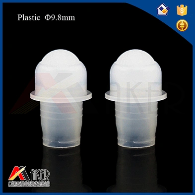 Hot selling high quality 9.8 mm plastic roll on ball with plastic based