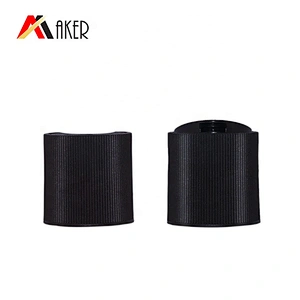 Wholesale price 24/410 round black PP plastic disc top cap for bottle