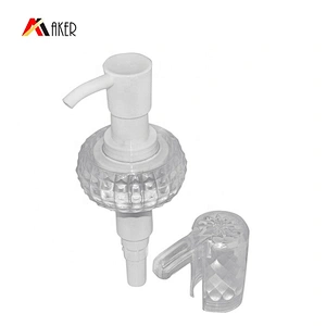 Custom Special Design 32/410 White Cosmetic Screw Lotion Pump Head with Transparent Lid