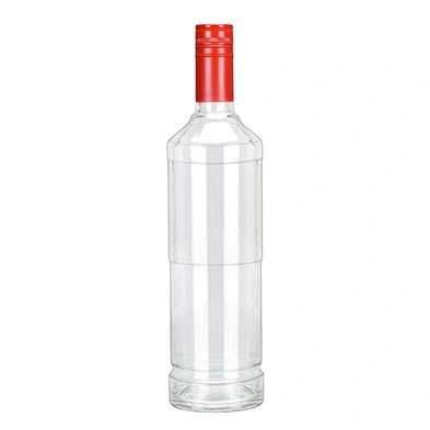 Custom empty clear 750ml glass / whisky / brandy / vodka bottles with cork