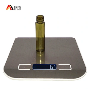 Empety10ml PETG amber snap plastic cosmetic serum bottle with rubber seal