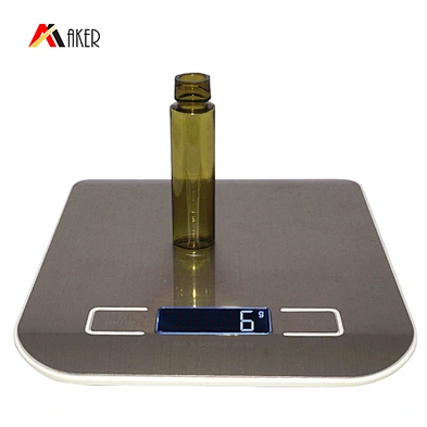 Empety10ml PETG amber snap plastic cosmetic serum bottle with rubber seal