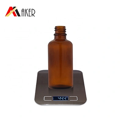 Factory price 30ml 1oz round semi-transparent amber glass serum essential oil dropper bottle
