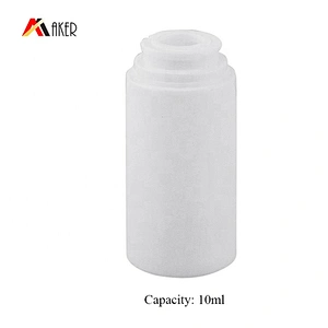 Factory empty 10ml pp plastic cosmetic airless pump lotion bottle with plastic airless pump