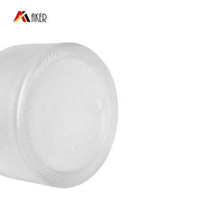 Luxury 30ml round frosted glass cream jar with aluminum lid