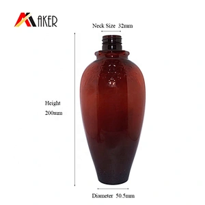 Best design 800ml semi transparent brown PET plastic eco friendly shampoo bottle with lotion pump