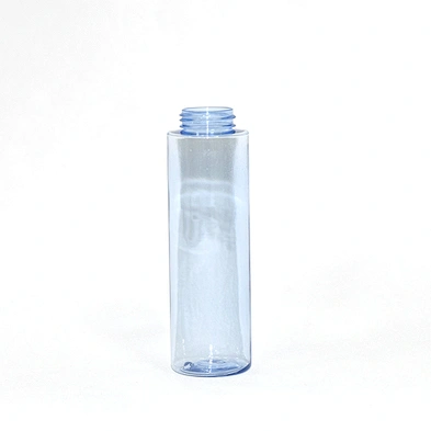 2020 New arrival Empty cylinder 233ml 341ml PET plastic cosmetic makeup remover bottle with flip top pump