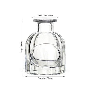 50ml New Design Car Perfume Empty Luxury Glass Frosted Aromatherapy Reed Diffuser Bottles with Caps and Box