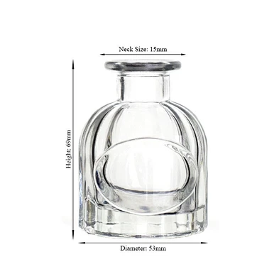 50ml New Design Car Perfume Empty Luxury Glass Frosted Aromatherapy Reed Diffuser Bottles with Caps and Box