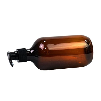Custom amber 100ml 300ml 400ml 500ml pet plastic hand sanitizer shampoo body lotion bottle with pump