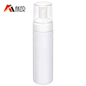 Hot sale 100ml 120ml 150ml 200ml empty white PET plastic foam soap dispenser pump bottle with foam pump and cover cap