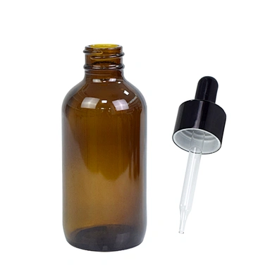 120ml 4oz amber glass bottle personal care packaging serum essential oil massage dropper bottle wholesale