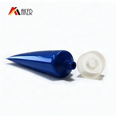 Factory wholesale 100ml LDPE Plastic cosmetic cream packaging tube with double wall cap