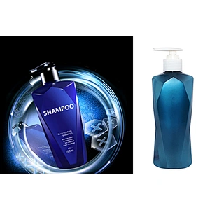Plastic Pet Bottle for Shampoo Hot Design 300ml Blue and Pink Lotion Pump Beauty Packaging Decal 32g