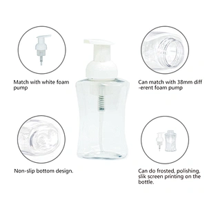 Factory Wholesale 270ml PET Transparent Plastic Bottle With White Lotion Pump