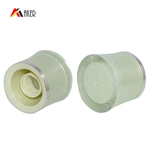 Empty 50ml green round screen printing PE cosmetic packaging soft cream tube with lid