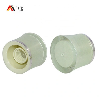 Empty 50ml green round screen printing PE cosmetic packaging soft cream tube with lid