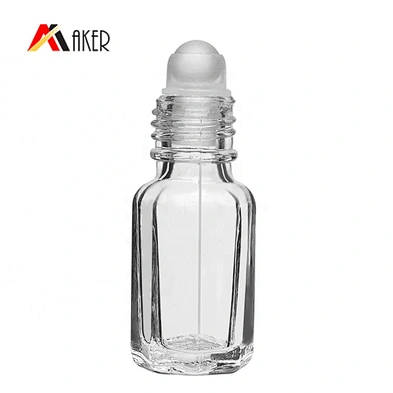 Factory wholesale clear glass cosmetic 4ml roll on bottle for personal use