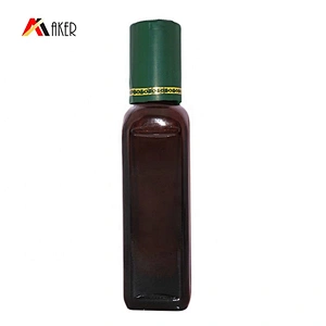 Wholesale 100ml mini square amber cooking olive oil glass bottle with aluminum screw cap and inner seal