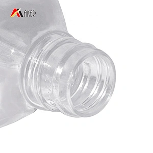 Square Shape 50ml Empty Clear Pet Plastic Face Toner Bottle with Plastic Flip Top Cap
