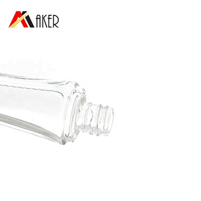 Slim shape 50ml empty clear crystal perfume glass bottle packaging with gold aluminum mist sprayer and whole cover aluminum cap