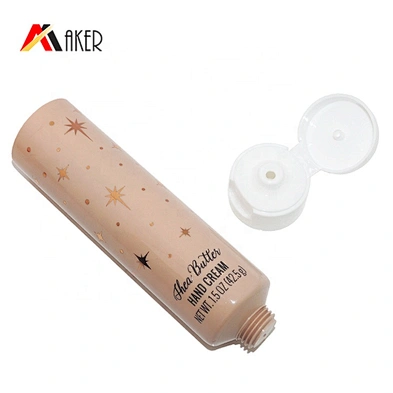 Wholesale 100ml soft cosmetic LDPE plastic hand cream tube packaging with flip top lid