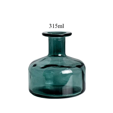 china factory 300ml room flower rattan reed   diffuser glass bottle set for room decor