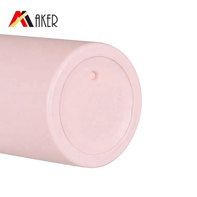 Custom Boston Shape Matte Pink 500ml PET Plastic Empty Body Lotion Bottle with Disc Top Cap