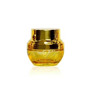 wholesale 20g gold alumite cap glass lotion face cream cosmetic packaging skincare cream jar