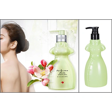 Factory supply wholesale price unique design 300ml empty PET lotion bottle with pump