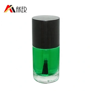 Hot sale 10ml cylinder round shape empty  glass nail polish bottle with brush