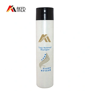 Wholesale cylinder 300ml white PE plastic hair care shampoo packaging bottle with disc cap