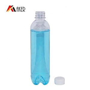 Wholesale BPA free 550ml PET round plastic water bottle with screw cap