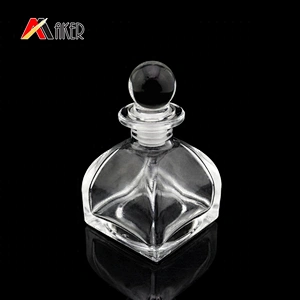 Wholesale 60ml clear reed diffuser glass bottle with rubber stopper