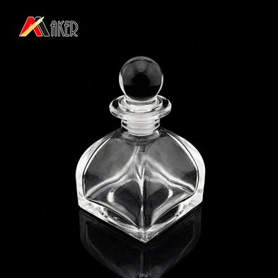 Wholesale 60ml clear reed diffuser glass bottle with rubber stopper