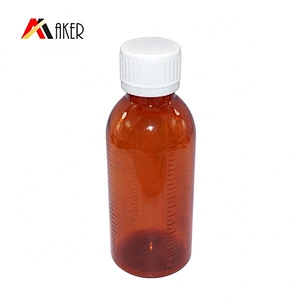 Hot sell 100ml 200ml PET plastic medicine bottle with tamper proof screw cap