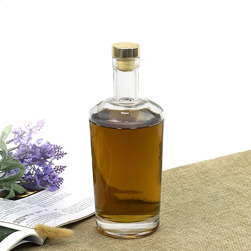 china custom 750ml clear wine bottle brandy glass liquor vodka bottle