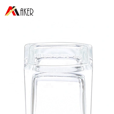 Hot sale luxury 50ml square empty crystal clear  perfume glass bottle