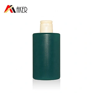 Hot sale empty green 50ml HDPE plastic cosmetic hand cream bottle squeeze lotion bottle with plastic flip top cap