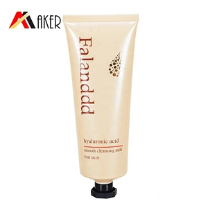 2019 latest empty 100ml round cosmetic LDPE plastic cream soft tube packaging with screw cap