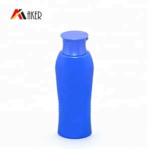Customized shape 200ml blue liquid hand soap PE plastic shampoo bottle China supplier