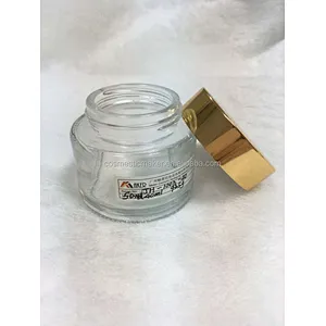 Factory supply 30ml empty cream frosted amber cosmetic glass jar with aluminum cap