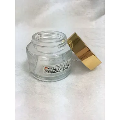 Factory supply 30ml empty cream frosted amber cosmetic glass jar with aluminum cap